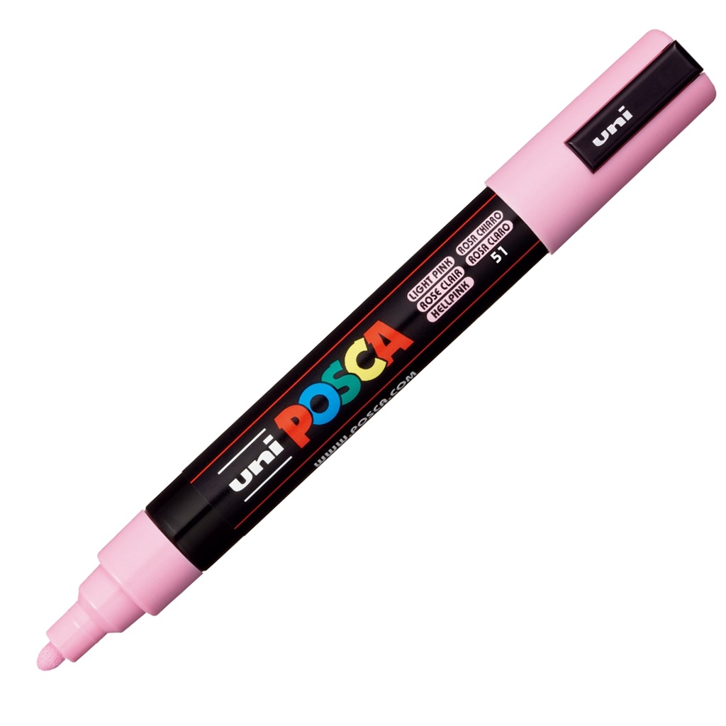 Marcatore UNI POSCA PC5M p.media 1,8-2,5mm rosa chiaro UNI MITSUBISHI