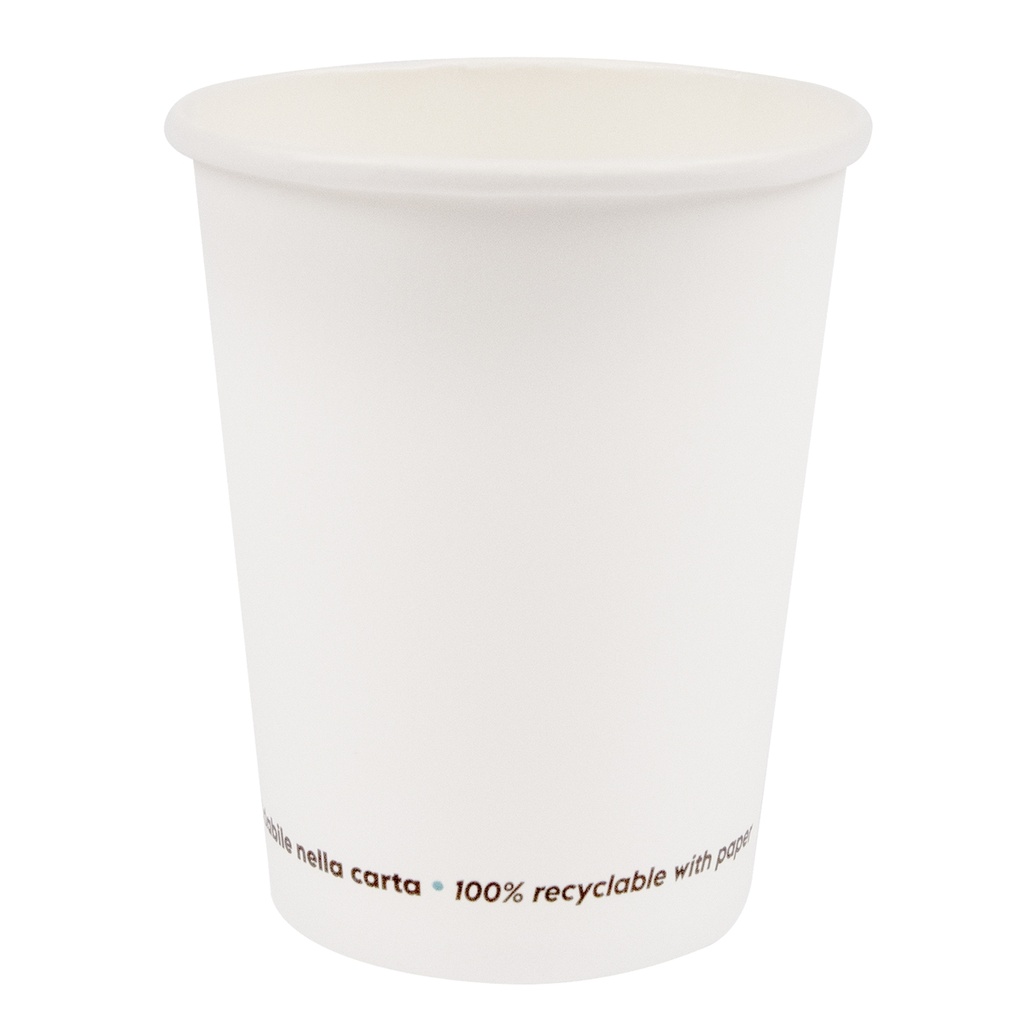 50 Bicchieri in carta 250ml bianco Signor Bio