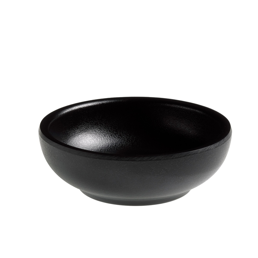Ciotolina tonda fingerfood in melamina nera D7x3,5 cm Leone
