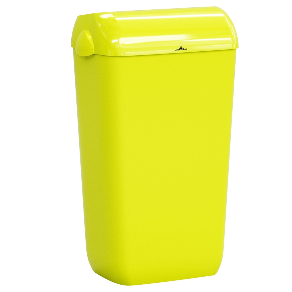 Cestino gettacarte Skin con coperchio 23 L giallo fluo