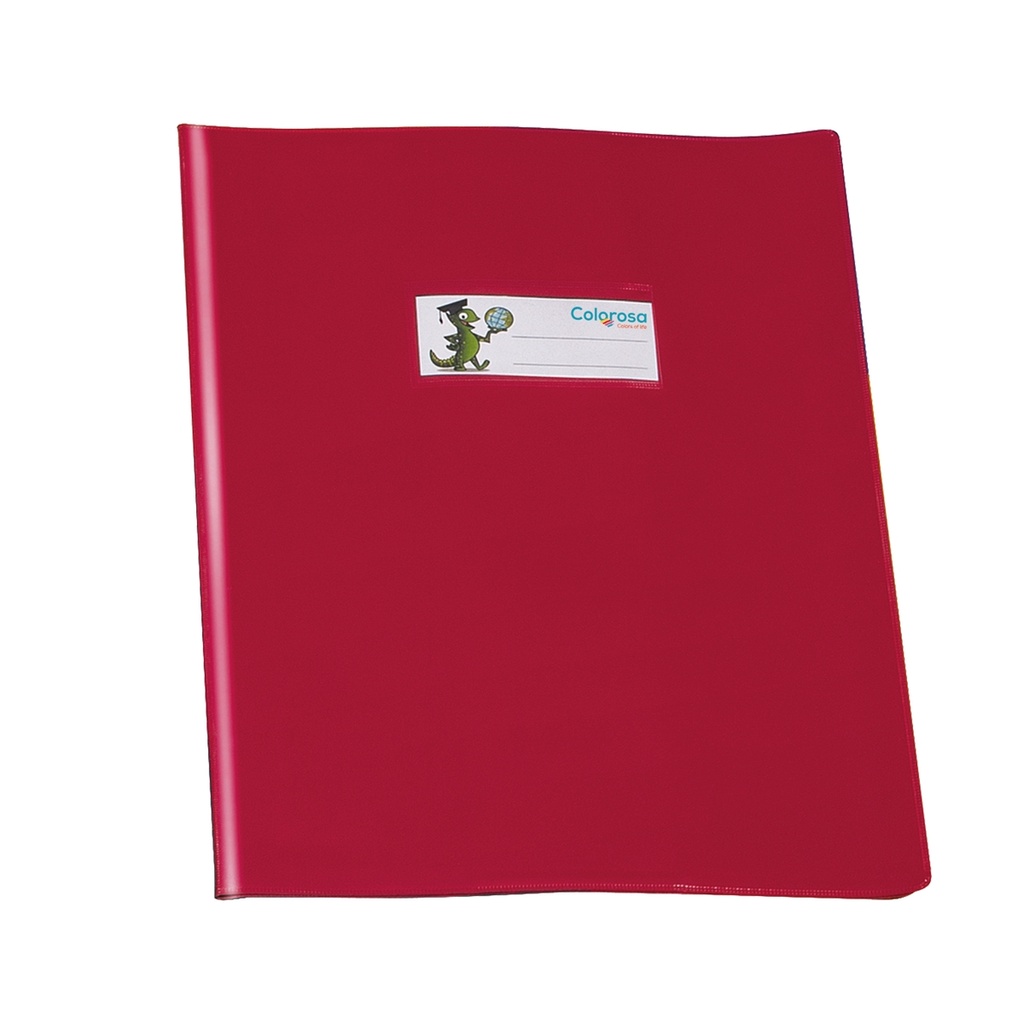 Copriquaderno PVC lucido coprente GreenLine A5 c/alette rosso RiPlast