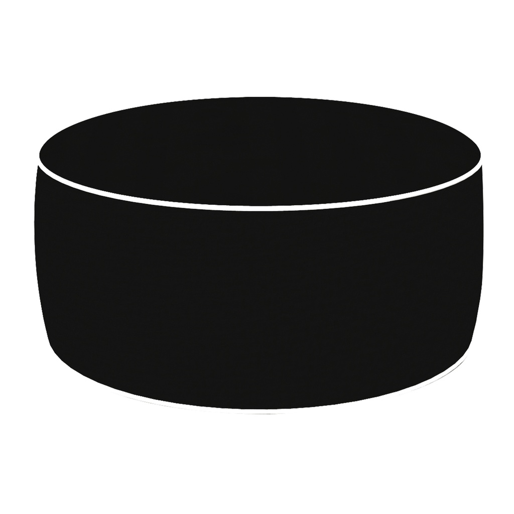 Pouf Ottoman nero H 23x53 D cm