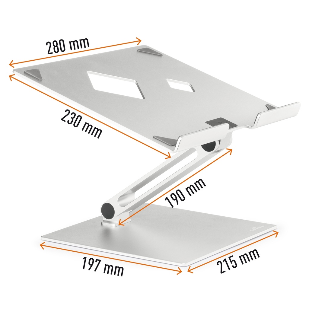 Supporto alza notebook Rise da 10'' a 17'' Durable