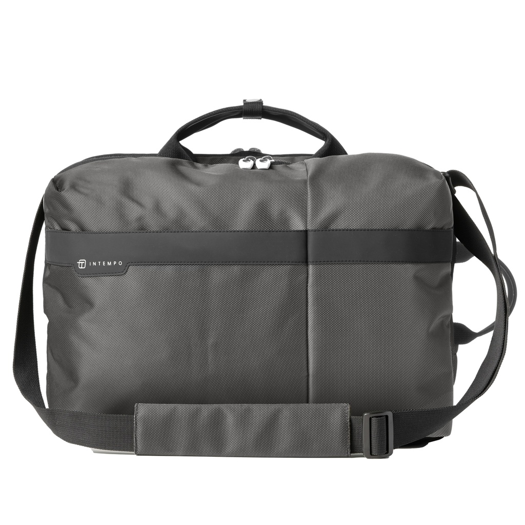Borsa Bi-Bag Job dim.43x33x16cm tessuto tecnico antracite INTEMPO
