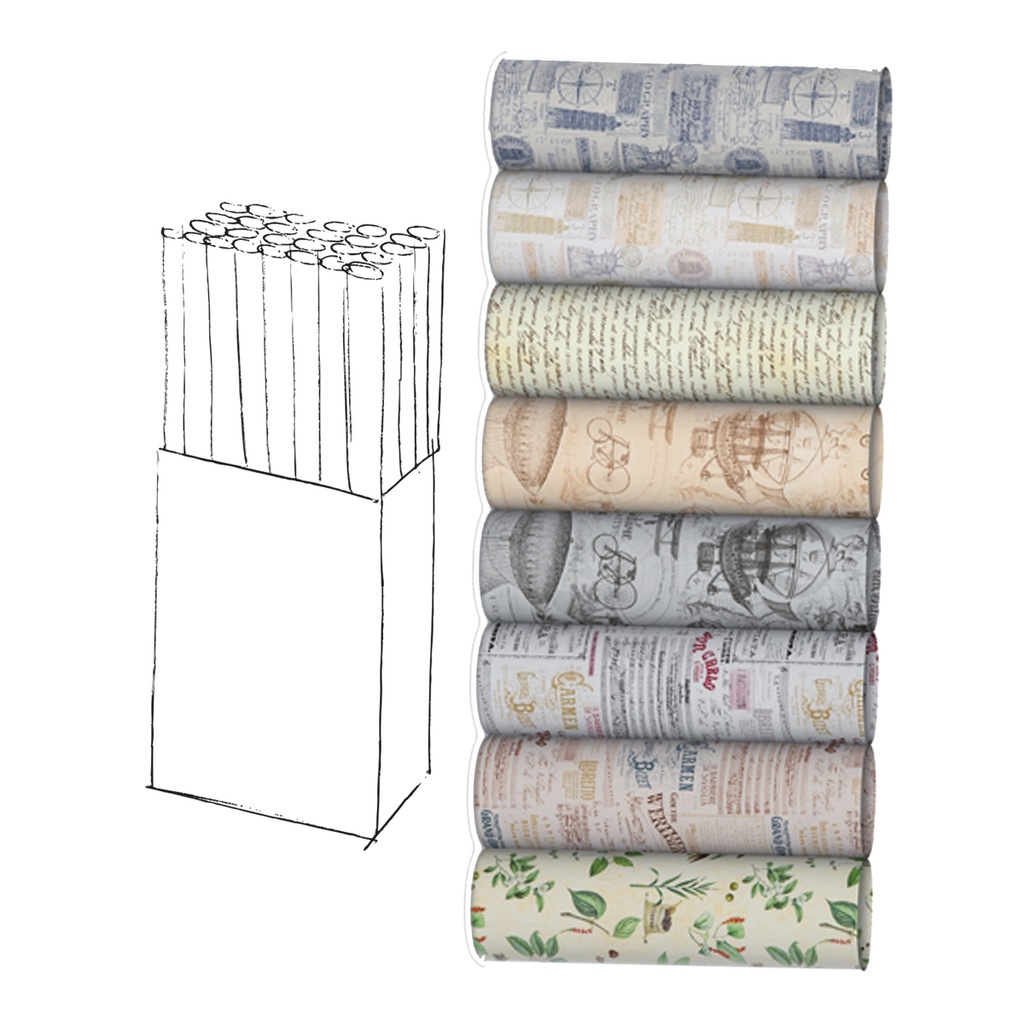 Rotolo Ecocarta regalo RetrO' 70x200cm Rex Sadoch