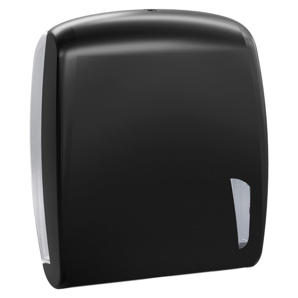 Dispenser carta asciugamani Skin nero piegati a C e Z 450 fogli Mar Plast