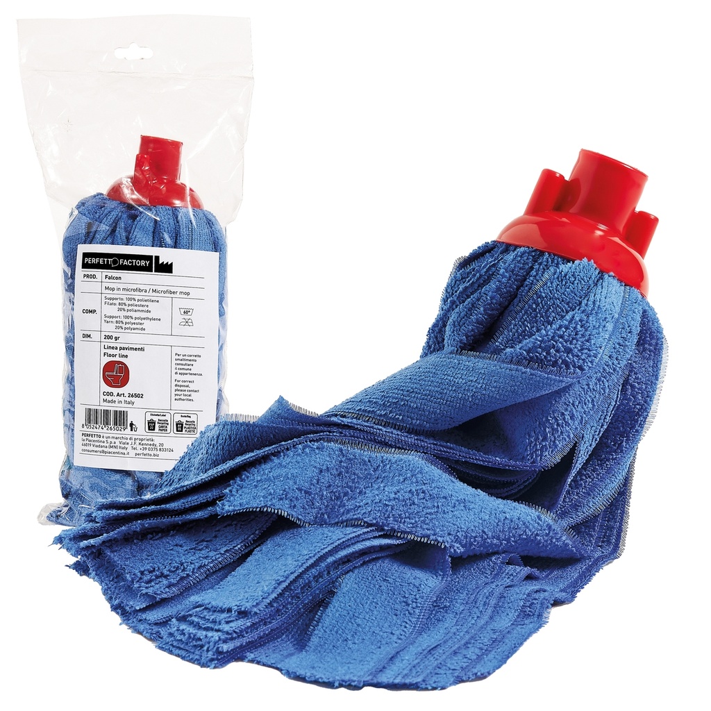 Mop in microfibra Falcon 200gr rosso Perfetto