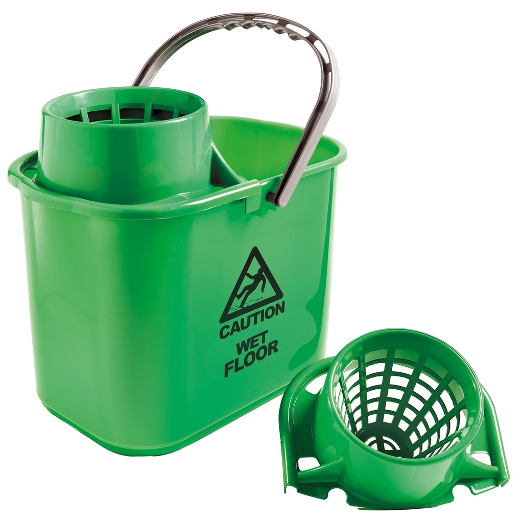 Secchio con strizzatore Polar 15L verde Perfetto