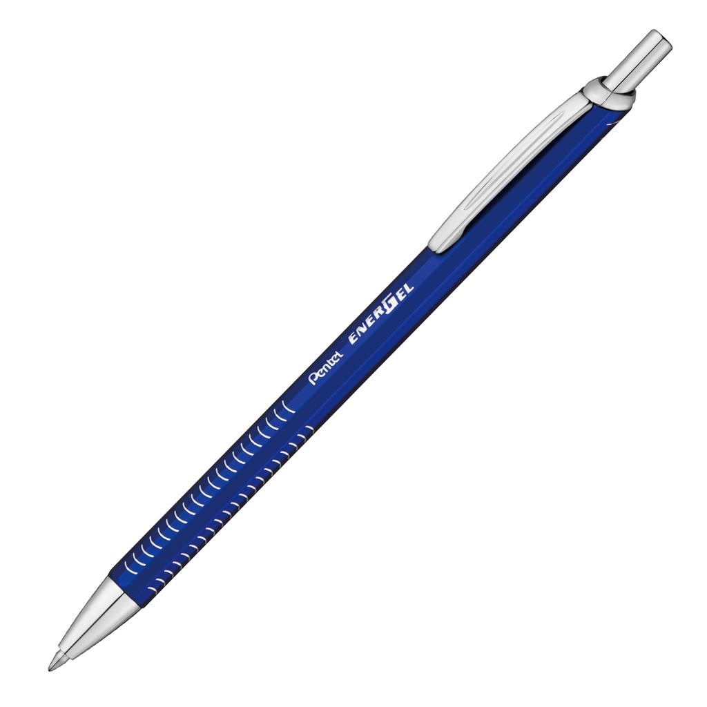 Roller EnerGel Metal Slim punta 0.7mm fusto blu Pentel