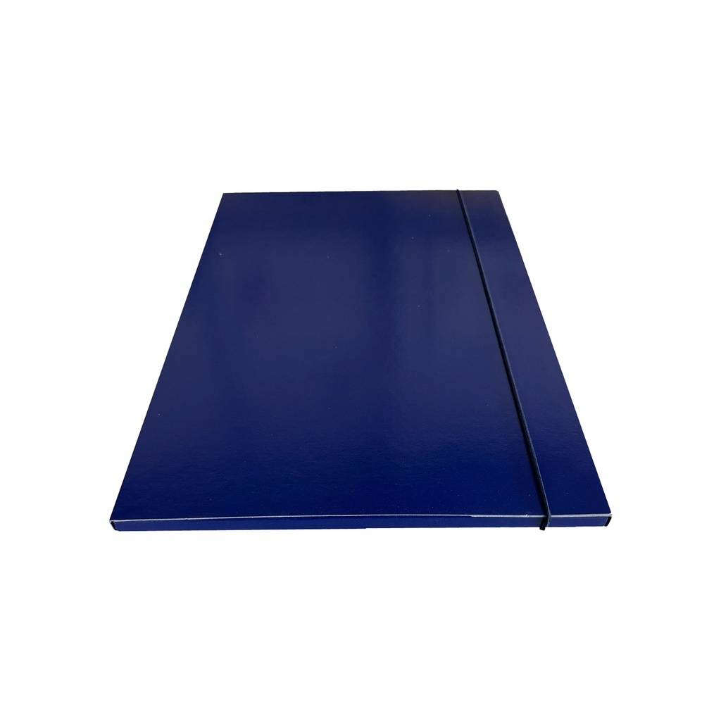 Cartella c/elastico tondo blu dorso 1cm Starline