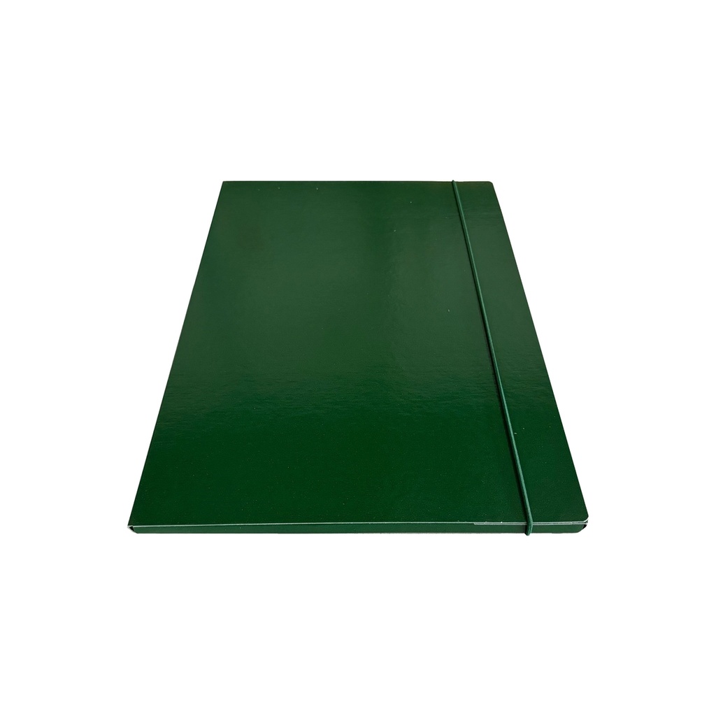 Cartella c/elastico tondo verde dorso 1cm Starline