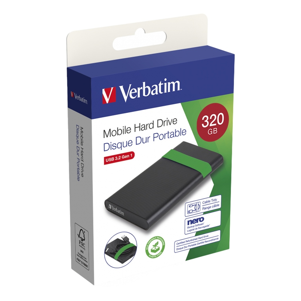 HARD DISK PORTATILE RICONDIZIONATO USB3.2 GEN 1 320GB