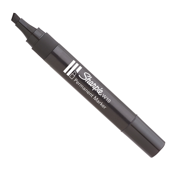 Marcatore PERMANENTE W10 NERO Punta scalpello SHARPIE