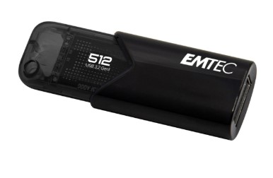 Emtec Memoria USB B110 USB3.2 Clickeasy 512GB nera