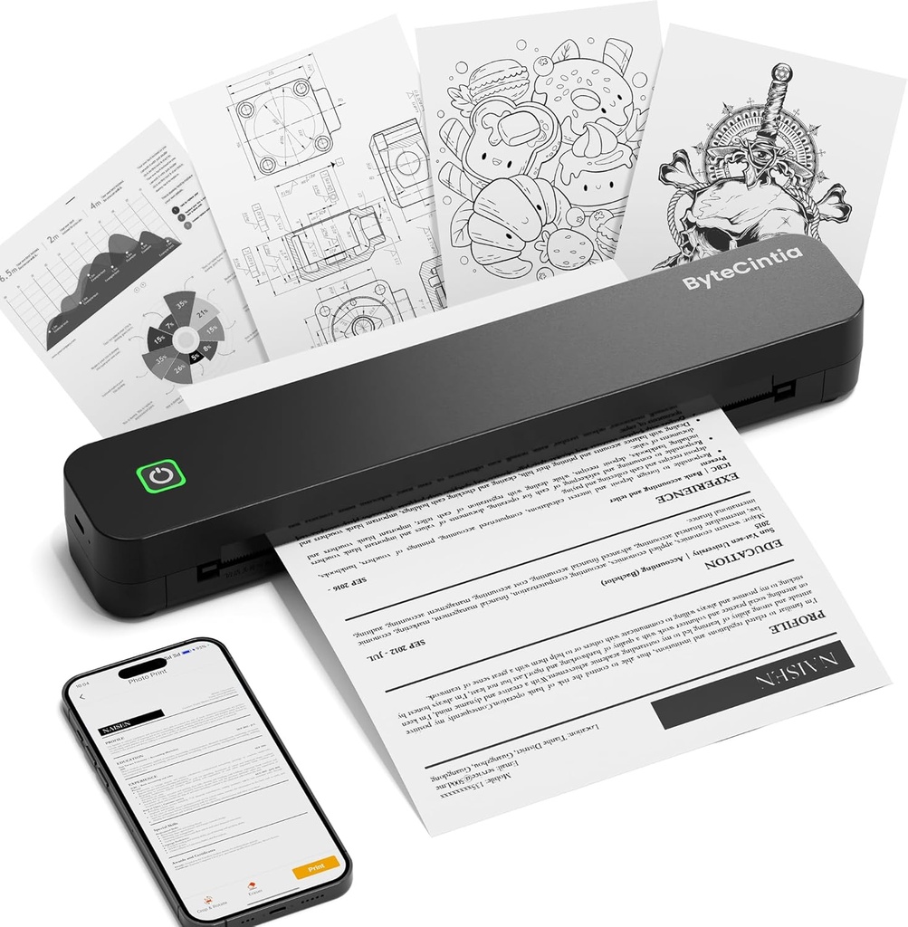 Stampante Portatile A4 C80 - Bluetooth - senza inchiostro