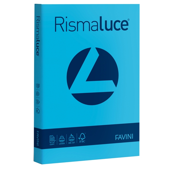 Carta RISMALUCE 140gr A4 200fg azzurro 55 FAVINI