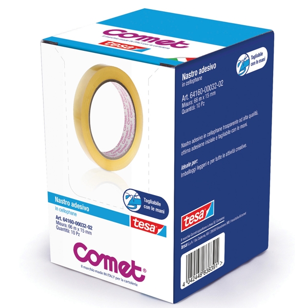 NASTRO ADESIVO 66MTX15MM CELLO 64-160 COMET