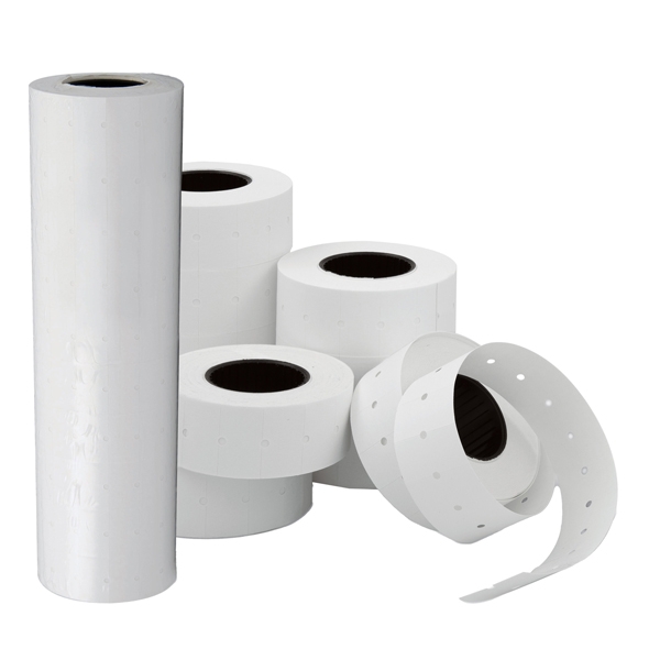 10 ROTOLI DA 1000 ETICHETTE 22X12 BIANCHE PERM. ART.165 X LEBEZ 200