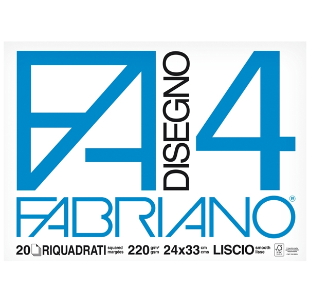 ALBUM FABRIANO4 (24X33CM) 220GR 20FG LISCIO SQUADRATO