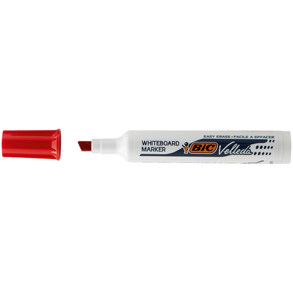 Pennarello VELLEDA 1791 punta scalpello whiteboard rosso BIC(R)