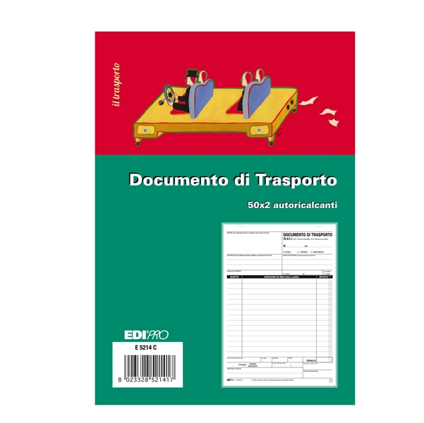 Blocco DDT A5 23x15 cm 50x2 copie autocopianti E5214C