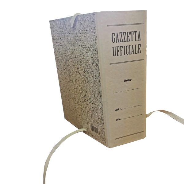 FALDONE GAZZETTA UFFICIALE C/LEGACCI JUTA 31X22CM DORSO 10CM