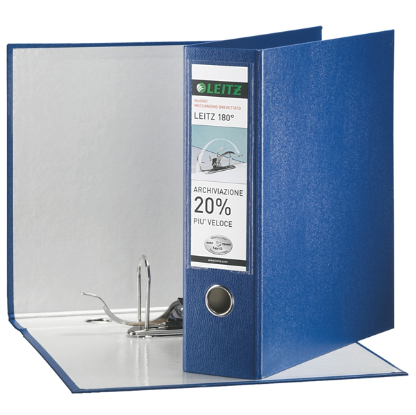 Registratore LEITZ 180' G65 blu dorso 8cm f.to protocollo LEITZ