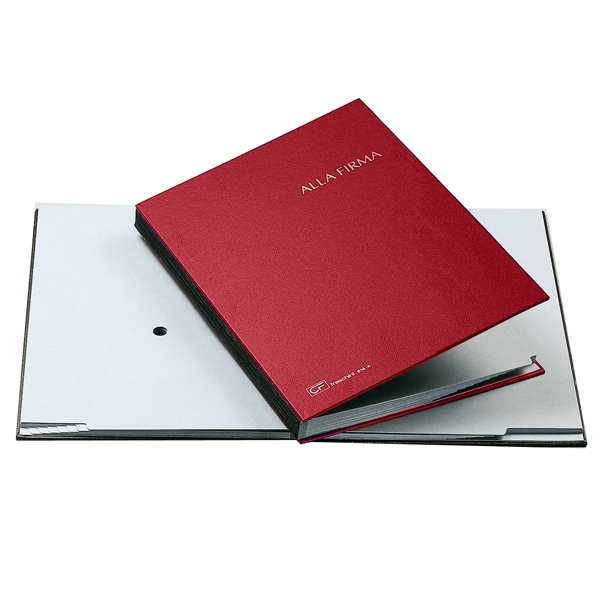 LIBRO FIRMA 14 PAGINE 24X34CM ROSSO 614-A FRASCHINI
