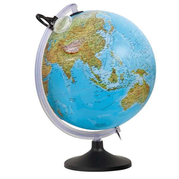 GLOBO GEOGRAFICO ILLUMINATO A RILIEVO URANIO diam. 30CM Tecnodidattica