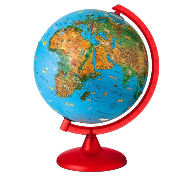 GLOBO GEOGRAFICO ILLUMINATO ZOO GLOBE diam. 26CM Tecnodidattica