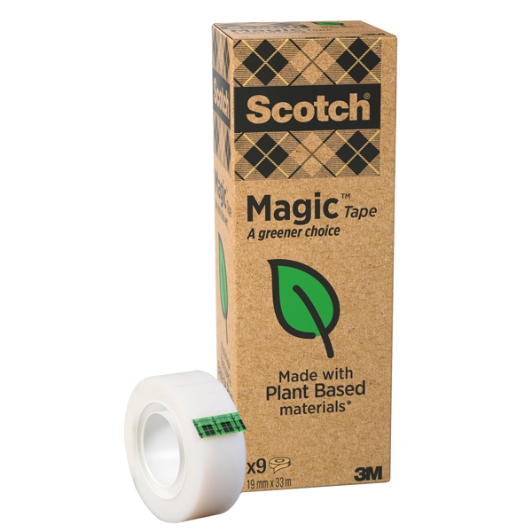 PACK 9 ROTOLI Scotch(R) Magic™ 900 19X33 INVISIBILE ECOLOGICO