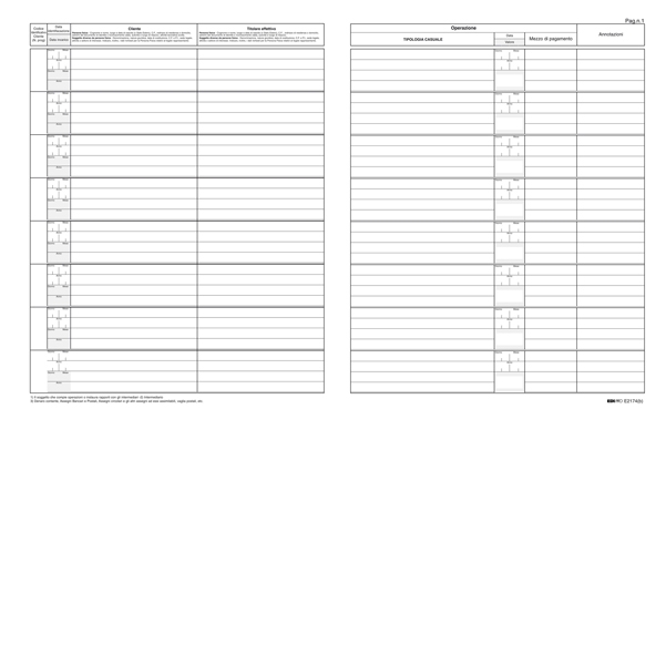 REGISTRO ANTIRICICLAGGIO PER PROFESSIONISTI 31X24CM 46fg E2174 EDIPRO