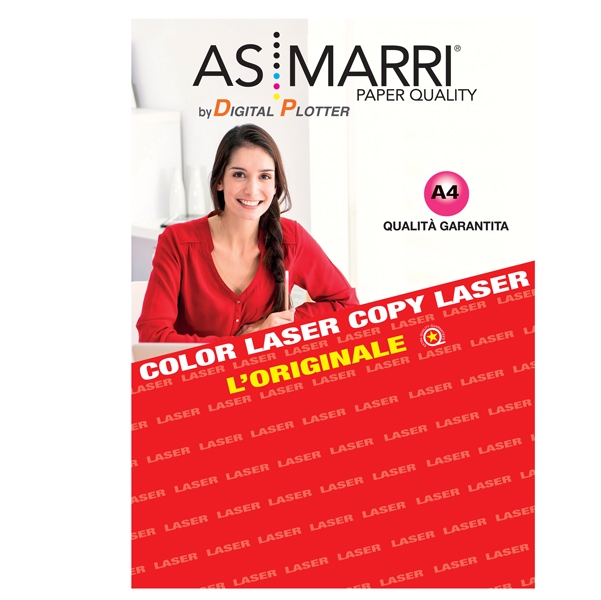 POLIESTERE LASER A3 ADESIVO TRASPARENTE PERMANENTE LUCIDO 100fg MARRI