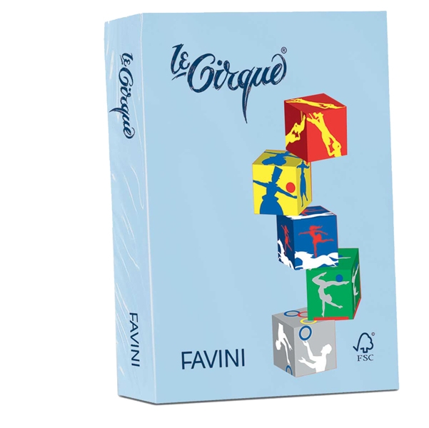 CARTA LECIRQUE A3 80GR 500FG AZZURRO PASTELLO 106 FAVINI