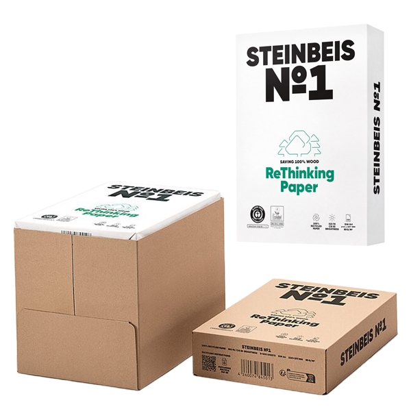 CARTA STEINBEIS CLASSIC WHITE A4 80gr 500fg 100 riciclata