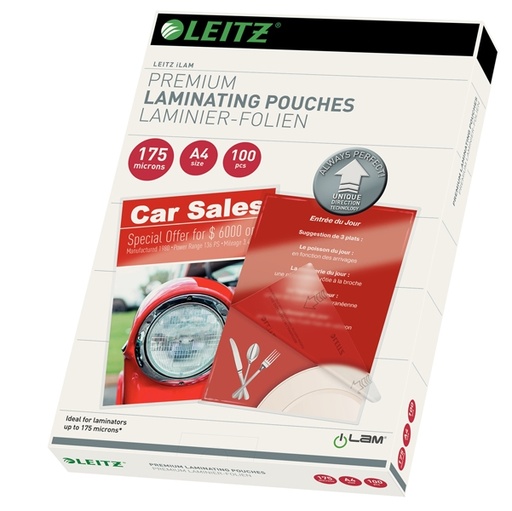 [D72014] 100 POUCHES iLAM A4-216x303mm 175micron LEITZ