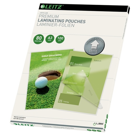 [D72016] 100 POUCHES iLAM A3-303x426mm 80micron LEITZ
