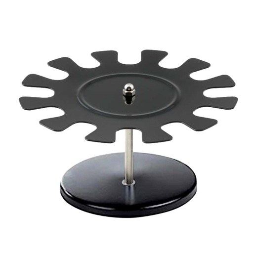 [D72052] PORTATIMBRI CIRCOLARE 12posti NERO in METALLO Koala