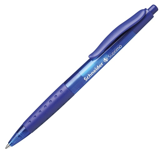 [D73510] Penna a sfera a scatto SUPRIMO punta media blu SCHNEIDER