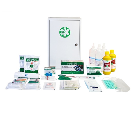 [D73554] ARMADIETTO P. SOCCORSO in metallo BIANCO 102M oltre 3 persone