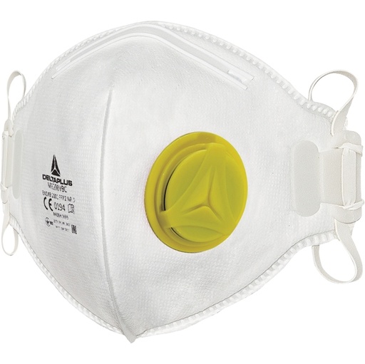 [D73604] Scatola 10 MASCHERINE FILTRANTI FFP2 con valvola - pieghevole vert.
