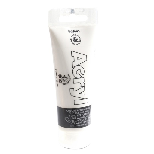 [D73612] Colore Acryl fine tubo da 75ml bianco 100 Primo