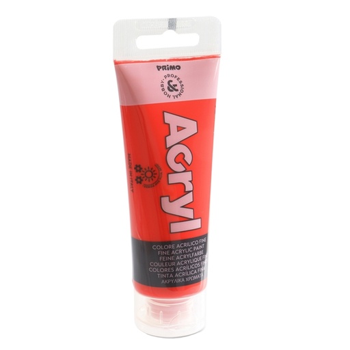 [D73615] Colore Acryl fine tubo da 75ml rosso vermiglione 300 Primo