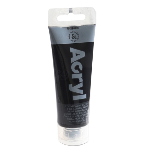 [D73621] Colore Acryl fine tubo da 75ml nero 800 Primo