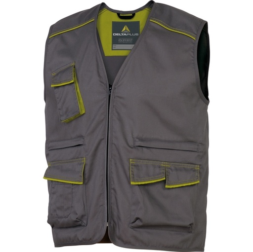 [D73716] GILET da LAVORO M6GIL grigio/verde Tg. XL PANOSTYLE(R)
