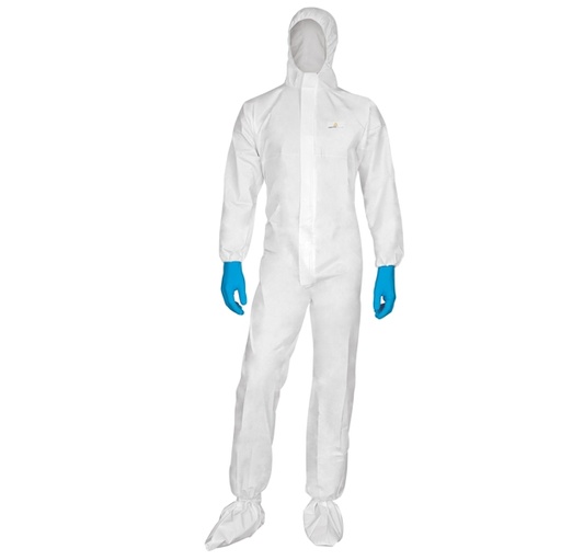 [D73768] TUTA PROTEZ.DA RISCHIO CHIMICO DT115 Tg. XL bianco MONOUSO