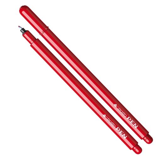 [D73982] PENNARELLO TRATTO PEN NEW METAL ROSSO