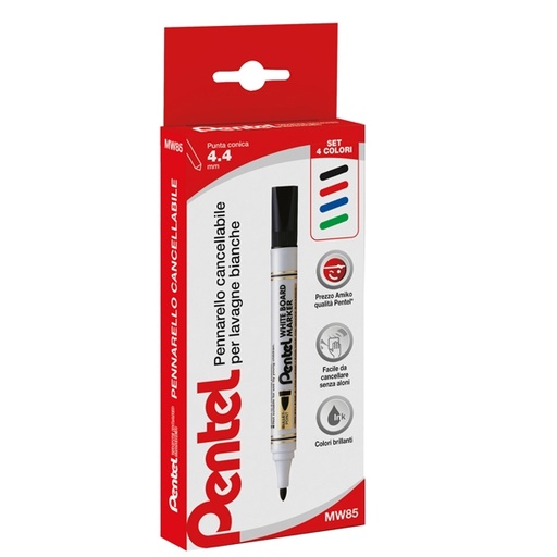 [D73989] TASCHETTA 4 MARCATORE WHITE BOARD MW85 PUNTA TONDA AMIKO PENTEL