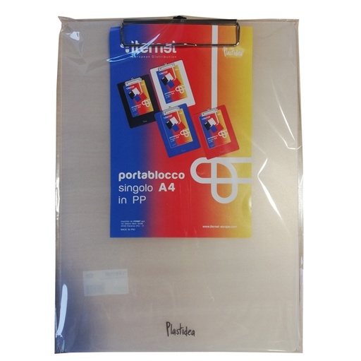 [D74059] Portablocco A4 in PPL trasparente opaco con molla in metallo