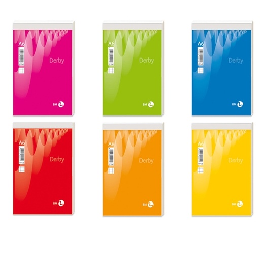 [D74063] BLOCCO NOTE DERBY 80x120mm 70fg 60gr PM 5mm BM